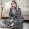 Oversized Flannel & Sherpa Blanket Hoodie