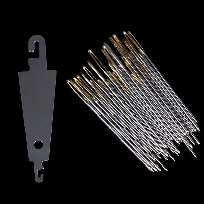 Gold Eye Embroidery Needles Set with Threaders