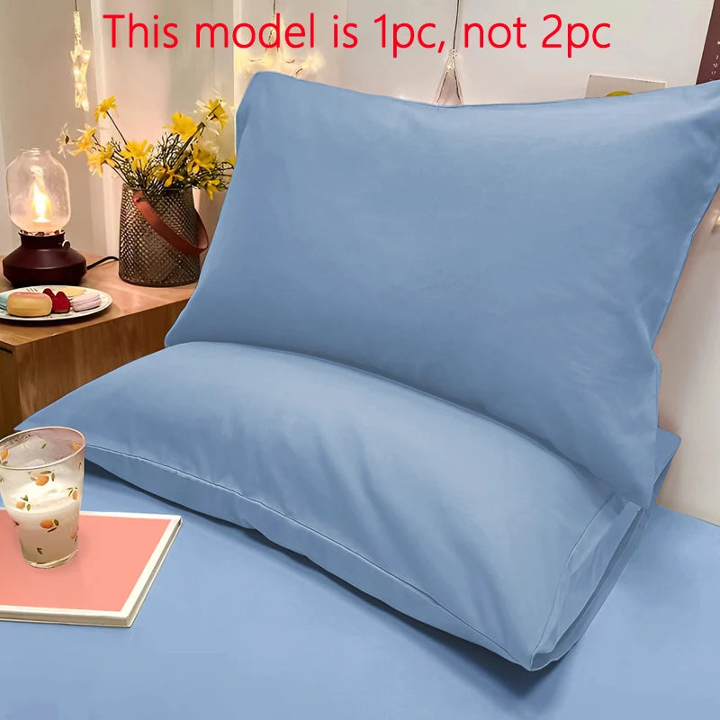 Matte Solid Color Pillowcase with Envelope Closure