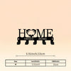 Black rustic iron wall hooks for home organization featuring the word HOME and SWEET HOME