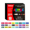 72-farbiger Acrylfarbe-Marker-Set mit Pinselspitzen
