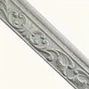 Silver 3D foam wall trim border sticker featuring an ornate scroll pattern for skirting line decor.