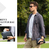 Men's Full-Grain Leather Clutch with Password Lock