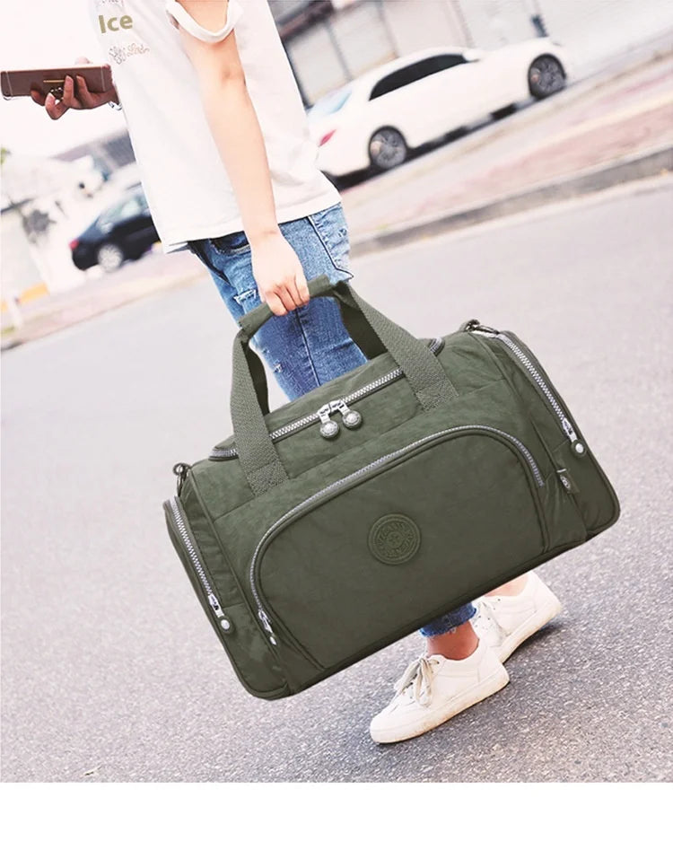 Lightweight Nylon Travel Duffle Bag for Women