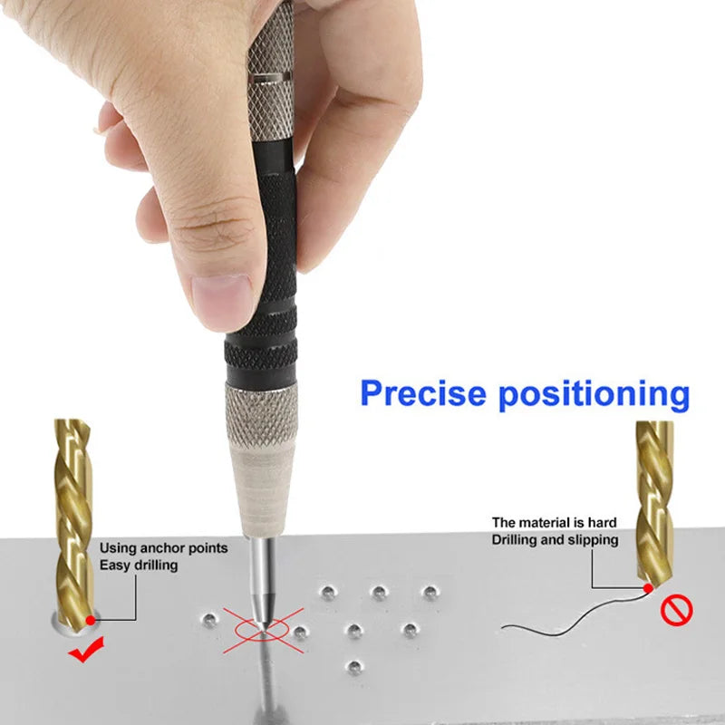 Automatic Center Punch for Precision Marking on Metal, Wood & More