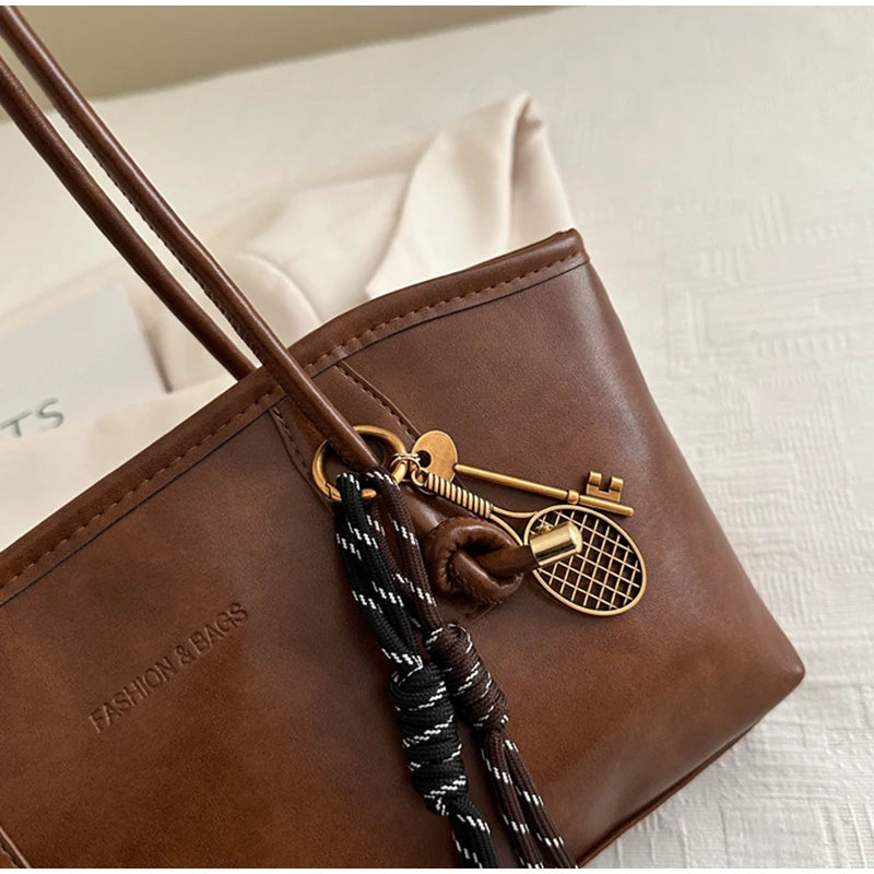 Retro Tote Bag - Large Capacity Casual Shoulder Bag