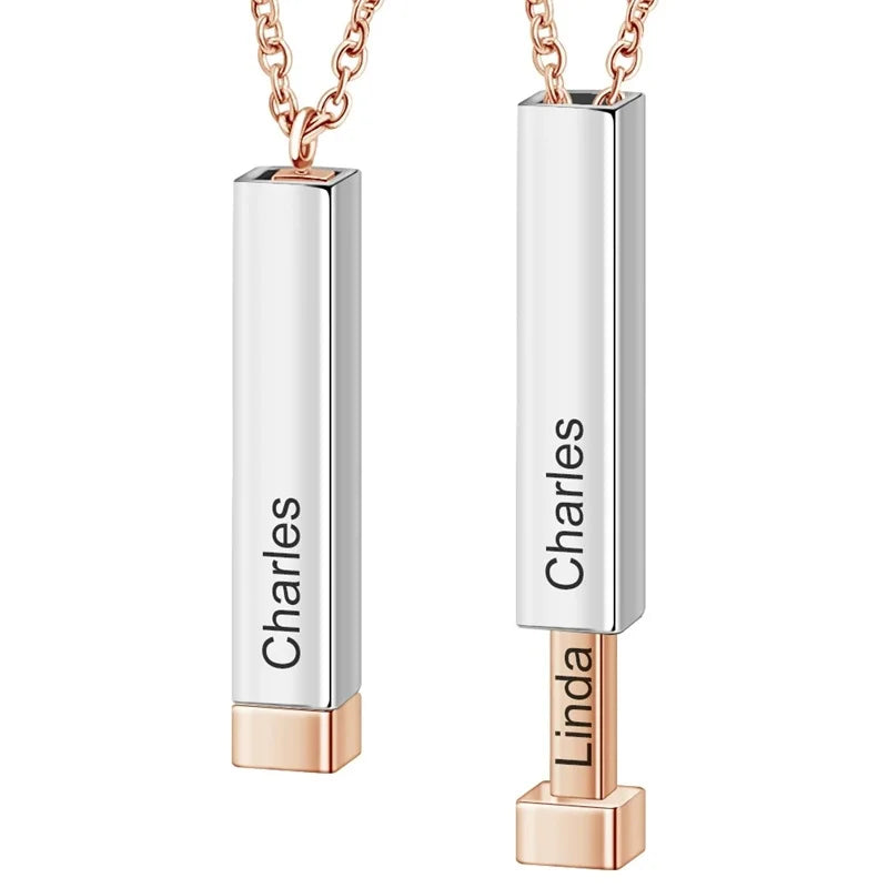 Hidden Message Slide Bar Necklace