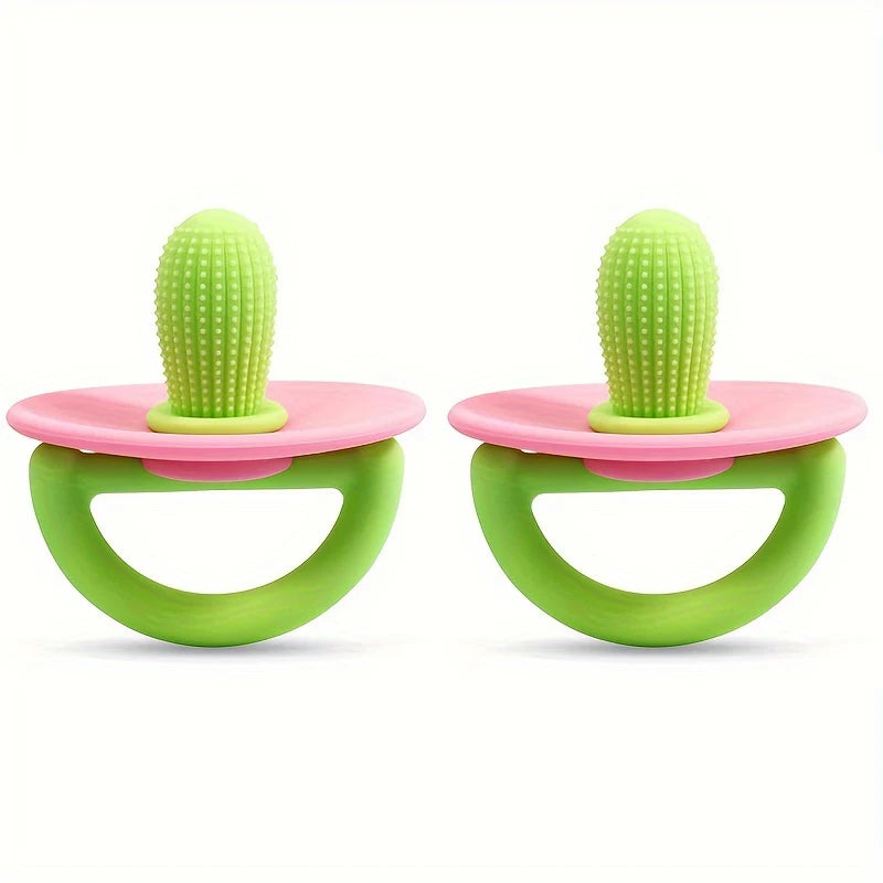 Silicone Teether Ring with Massage Dots for Soothing Gums