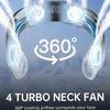 Portable Bladeless Neck Fan with 4000mAh Battery & LED Display