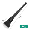 Black detailing brush with a 5cm head and 24cm handle for cars and motorcycles