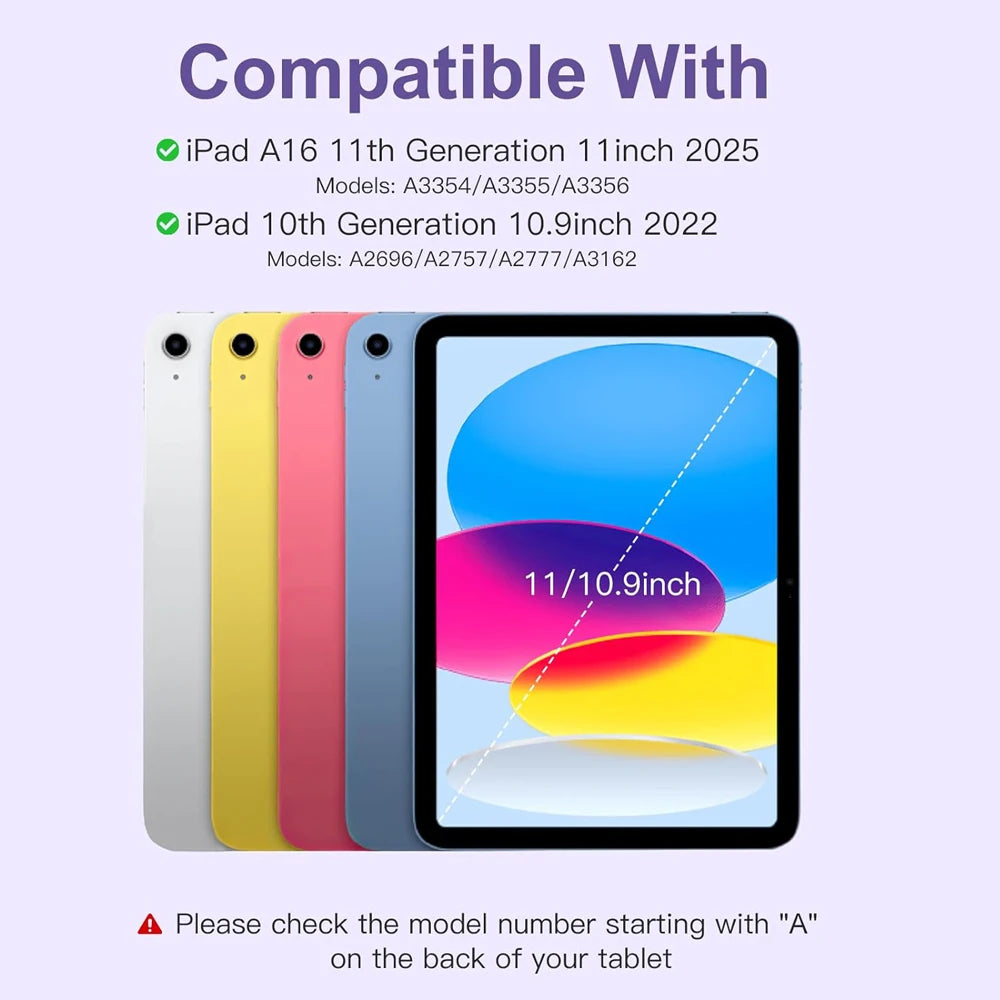 Detachable Keyboard Case for iPad 10th Gen and iPad 11th Gen (A16)