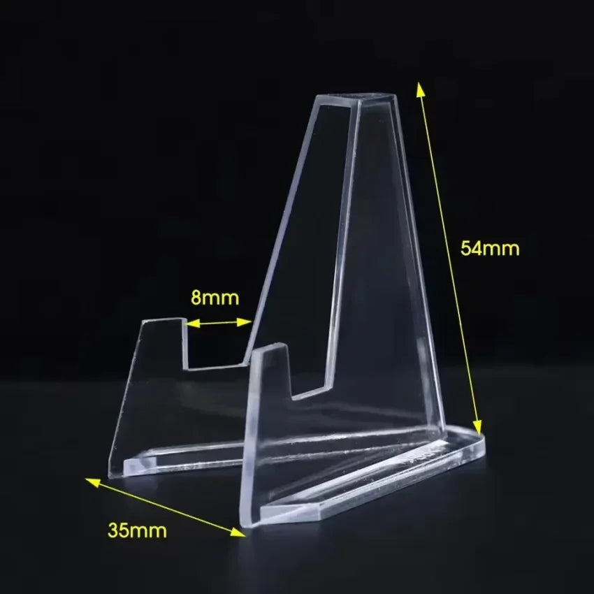 Clear Acrylic Triangle Display Stands for Cards and Small Items
