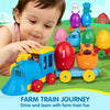 Farm Animal Counting Train with Lockable Barns