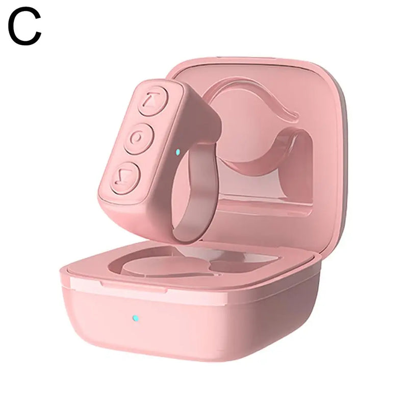Bluetooth Ring Remote Control with Charging Case
