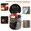 Spacious Crochet Tote Bag with Yarn Storage and Pockets