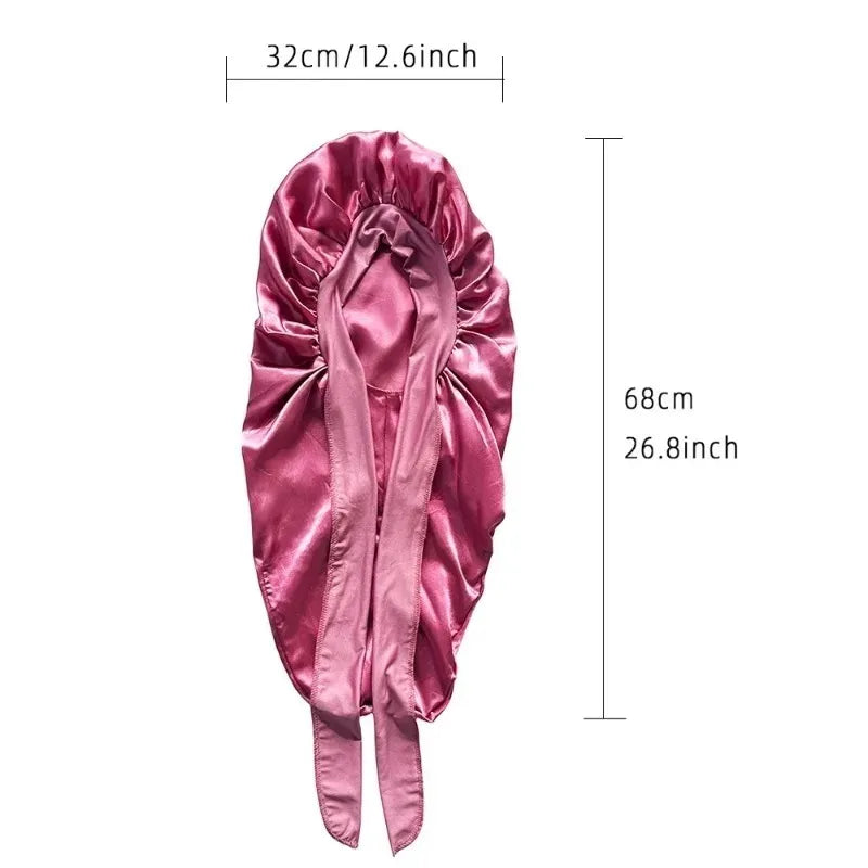 Extra Large Satin Sleep Bonnet for Curly Hair, Dreadlocks, and Braids
