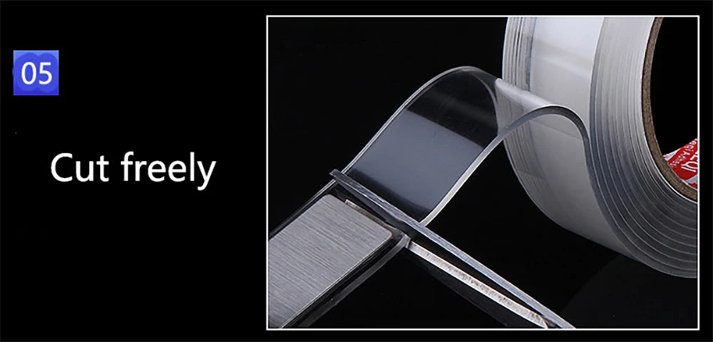 Reusable Nano Double-Sided Tape – Strong, Clear & Waterproof