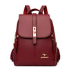 Vintage Leather Women's Backpack with Spacious Interior