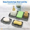 Silicone Drain Soap Dish with Anti-Slip Base