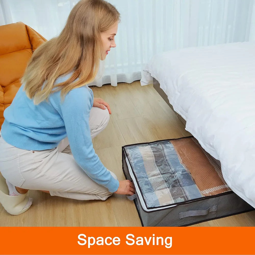 Under Bed Storage Containers with Clear Window (3-Pack)