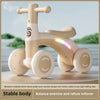 4-Wheel Baby Balance Bike with Silent Wheels