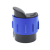 A black and blue motorcycle fork seal cleaning tool for shock absorbers.