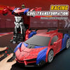 1:18 Scale RC Stunt Car with 360° Spin, LED Lights & One-Button Transformation