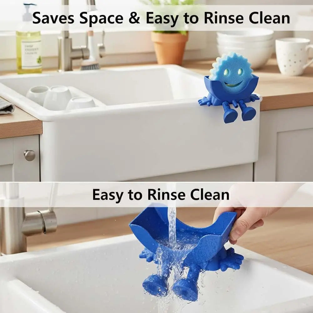 Hanging Sponge Holder with Drainage – Space-Saving Kitchen Sink Organizer