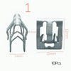A diagram showing a metal trim panel fastener clip and its dimensions, packaged as 10 pieces.