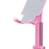 Pink Foldable Phone & Tablet Stand with Adjustable Viewing Angle