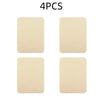 Four beige iron-on fabric patches for clothing repair and DIY decor