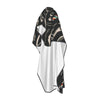 Black and white waterproof hair cutting cape for professional salons and barbershops