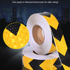 Rolls of yellow and black reflective material tape used for vehicle safety