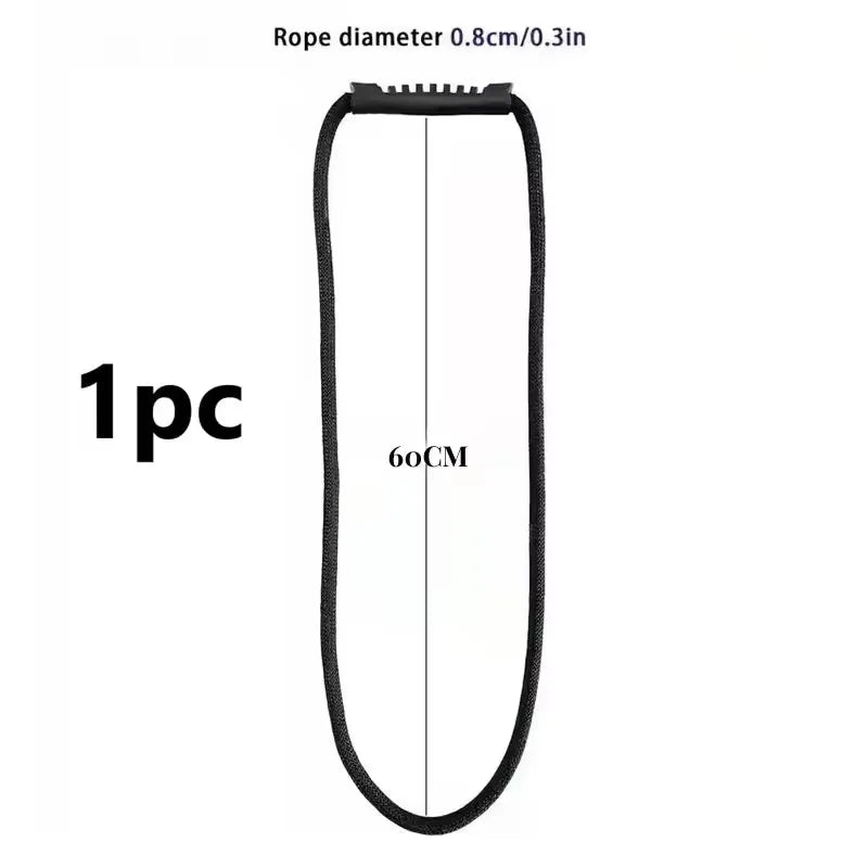 Black heavy-duty hook and loop storage strap with a handle, 60cm long.