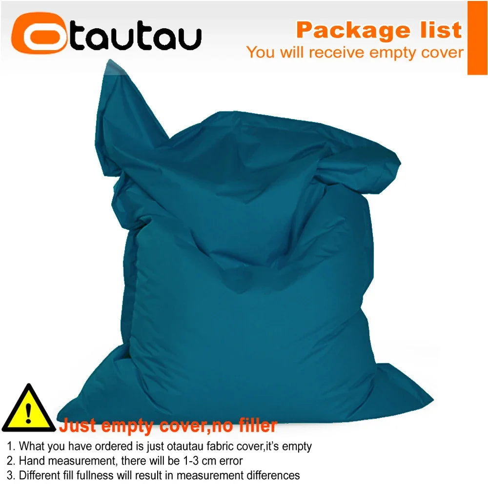Waterproof Oxford Bean Bag Cover – Large Corner Pouf Shell (Filler Not Included)