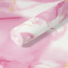 Roll of marble pattern self-adhesive wallpaper in pink and white swirls