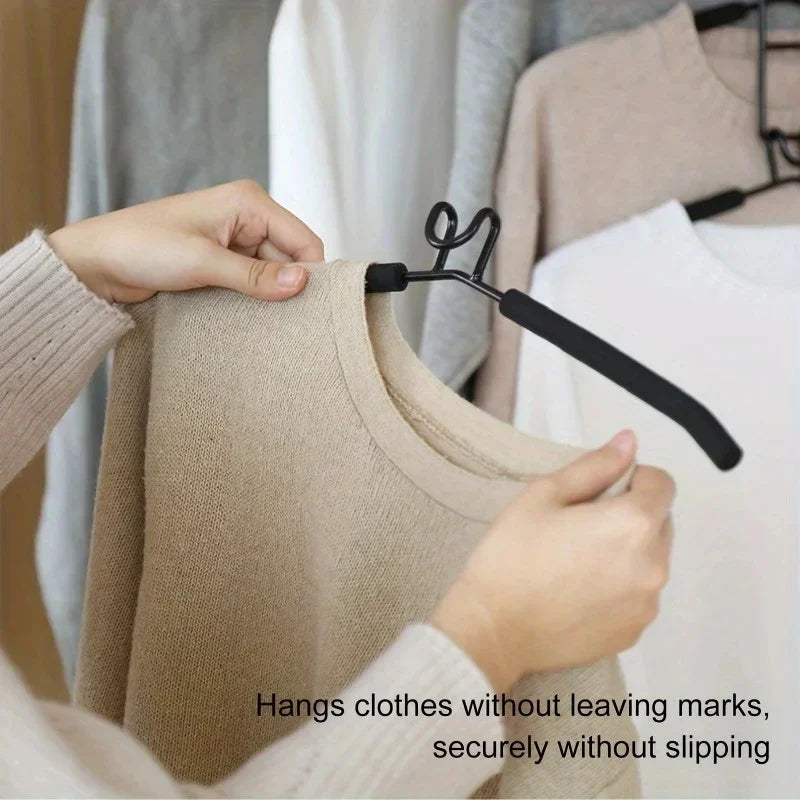 Space-Saving Layered Hangers with Non-Slip Coating