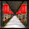 Classic Red Chinese New Year Lantern with Antiqued Finish
