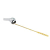 Brass toilet tank flush lever with side mount design