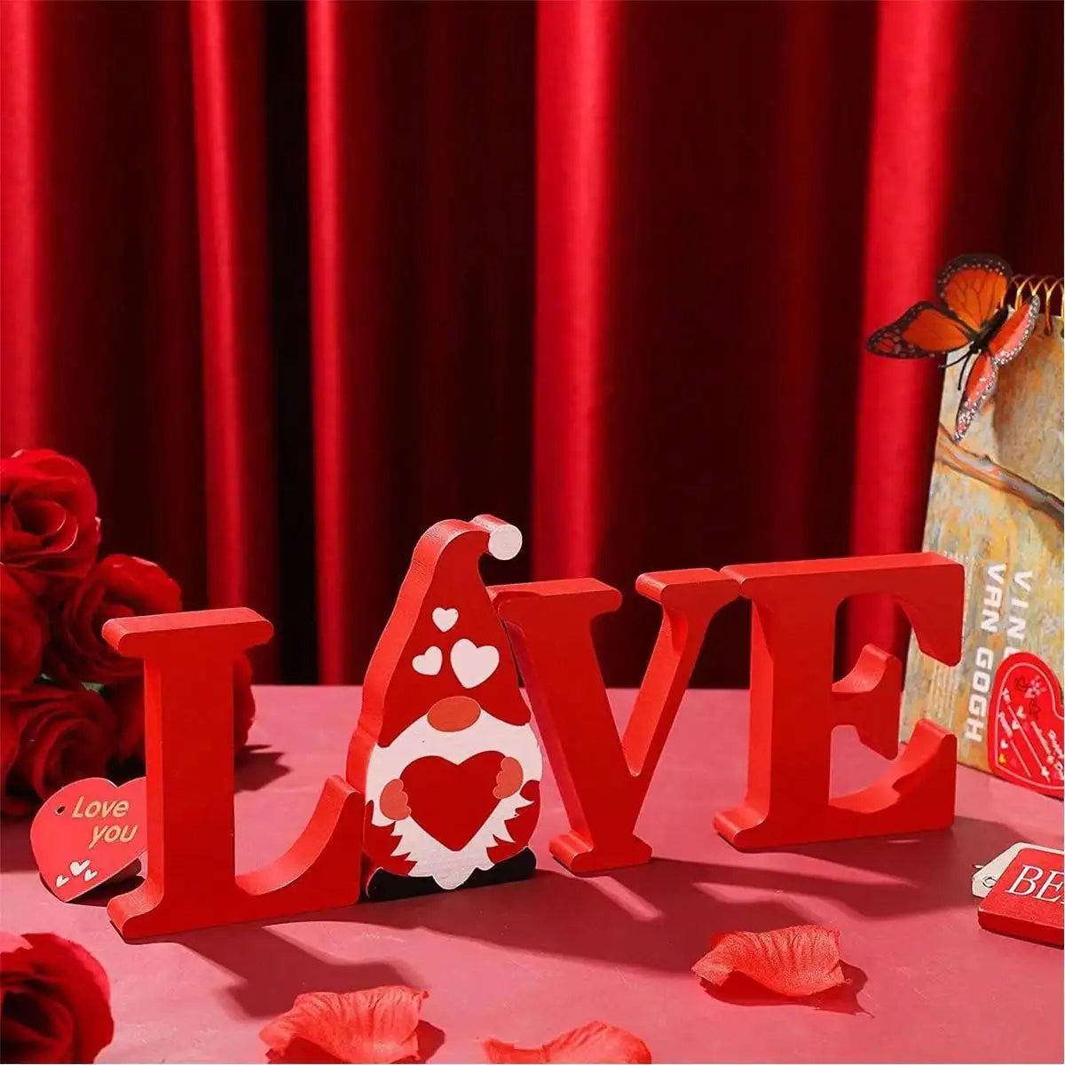 Mr & Mrs Wooden Love Sign Set for Wedding Table Displays