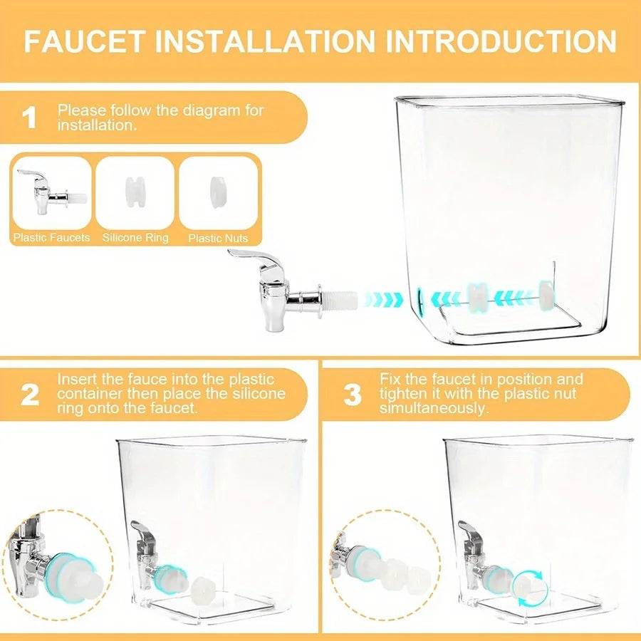 Laundry Detergent Dispenser with Stainless-Steel Tap