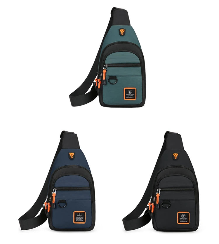 Nylon Chest Sling Bag for Men – Lightweight Crossbody Pouch