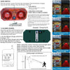 A solar-powered motion sensor alarm device with various modes and features shown alongside its components.