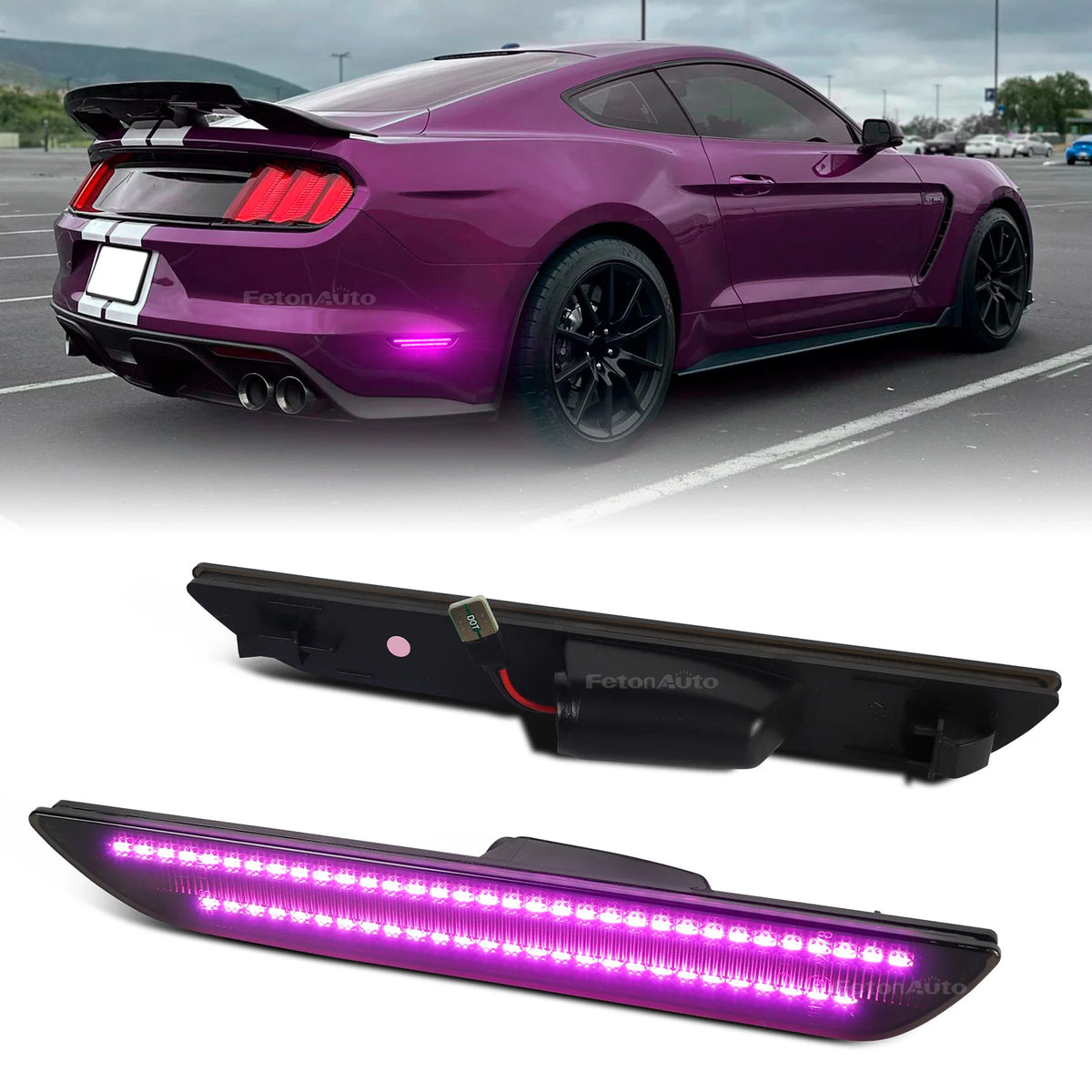 Dynamic LED Side Marker Lights for Ford Mustang 2015-2023