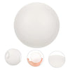 A white frosted glass dome lampshade shown from above and a hand holding it.