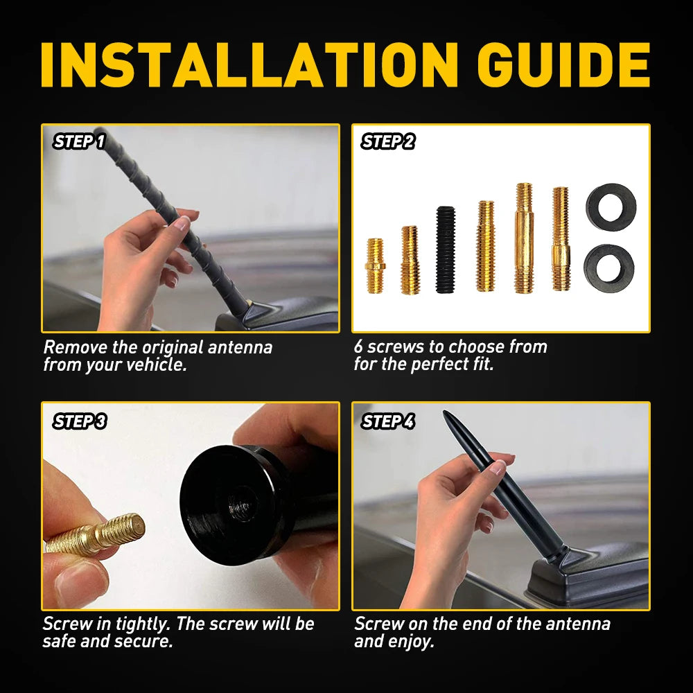 Compact 14cm Bullet Car Antenna for AM/FM Reception