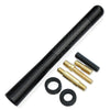 Black carbon fiber short radio antenna with mounting screws and washers
