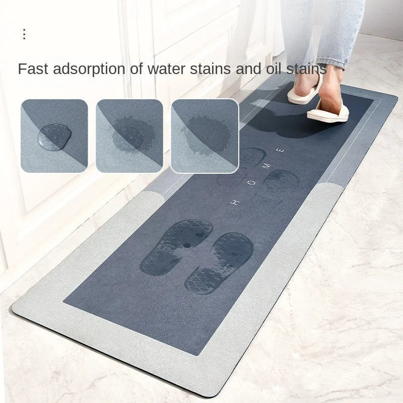 Non-Slip Absorbent Floor Mat for Kitchen, Bathroom & Entryway