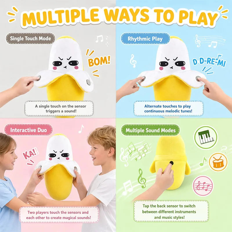 Musical Fruit Plush Toy with Beat Detection and Recording
