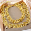 Set de Collar y Pulsera Cubana Chapada en Oro Italiano